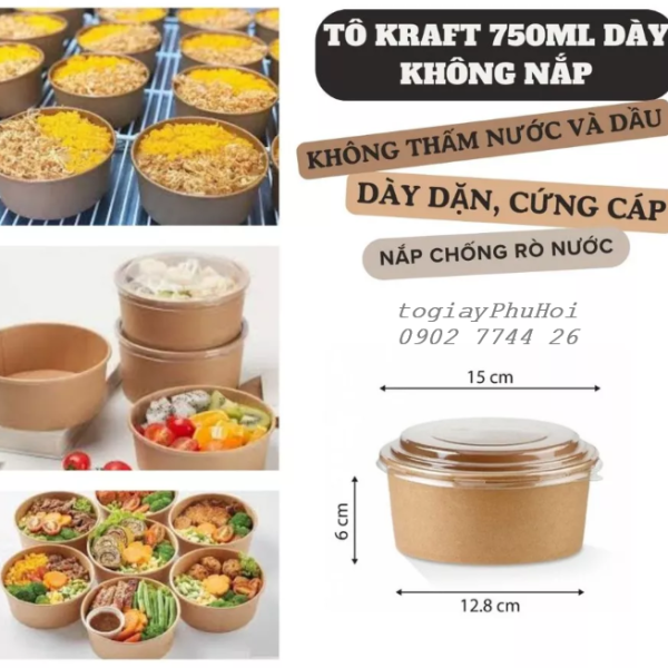 Tô Giấy Kraft 1300ml